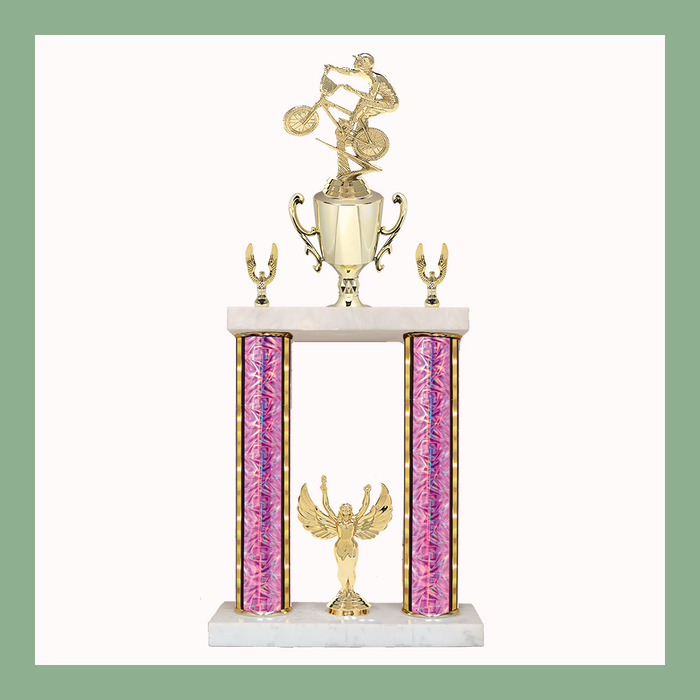 Cycling Marble Two Poster Trophy