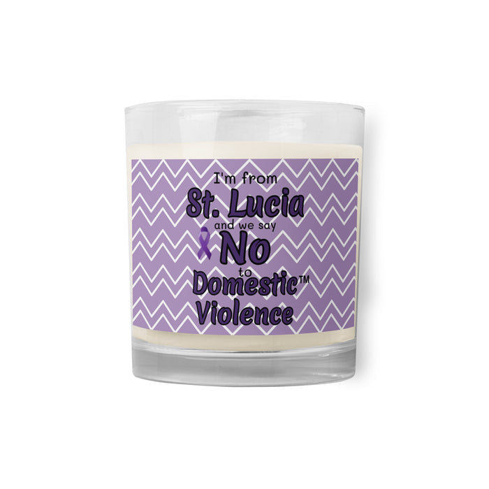 Glass jar soy wax candle