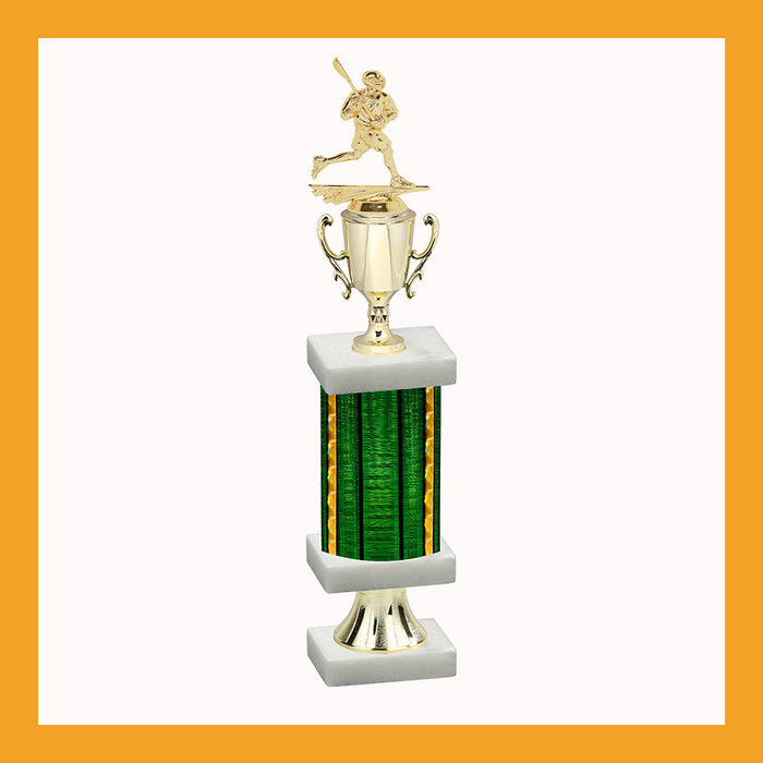 Lacrosse Column Pedestal Trophy With Cup