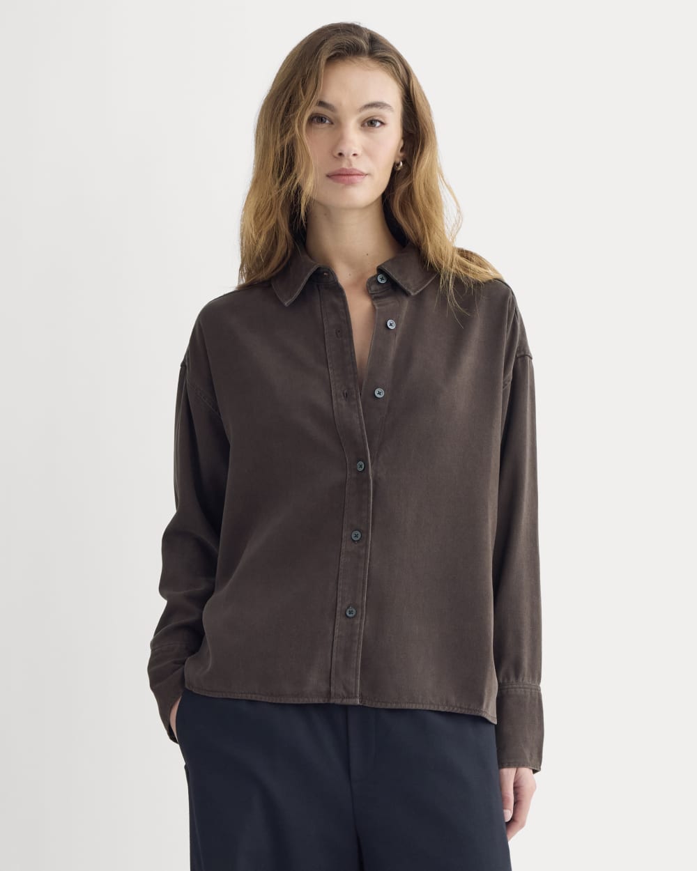 Boxy Shirt in Buttersoft | Coffee Bean