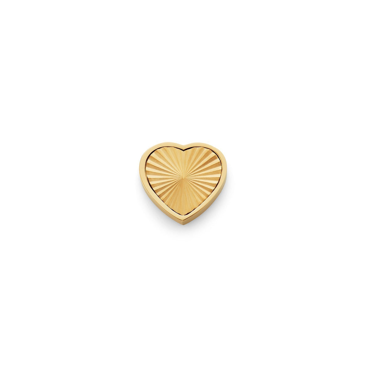 Textured Heart Charms (Silver) - Birthstone