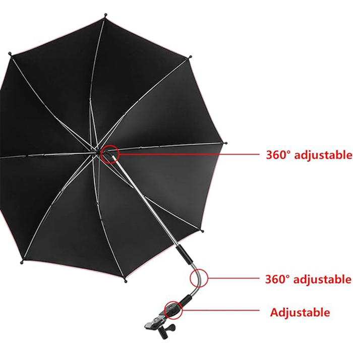 Adjustable Umbrella with Clamp