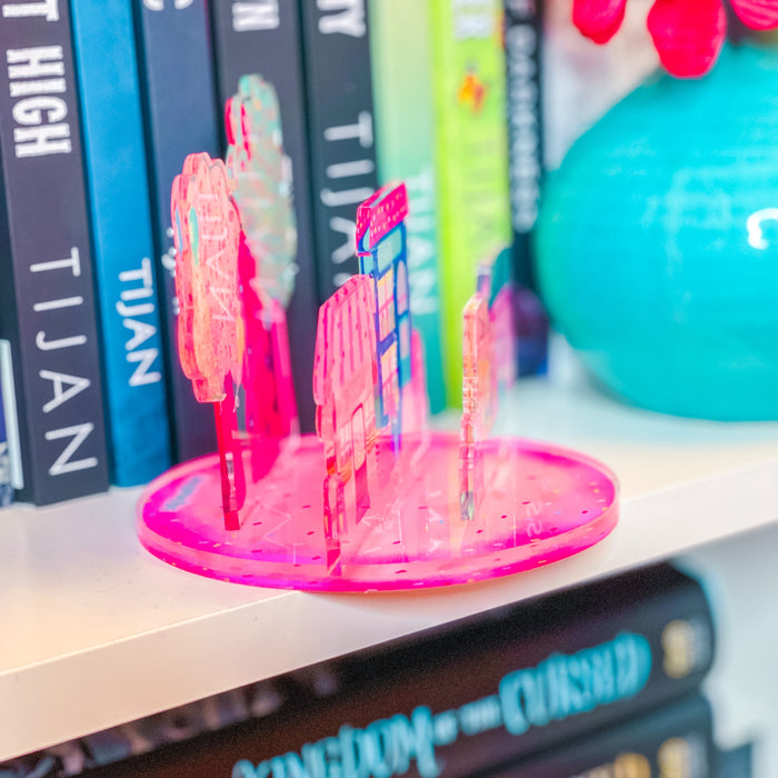 Book Lover's Lane ® Ice Cream Festival Acrylic Bookshelf Decor