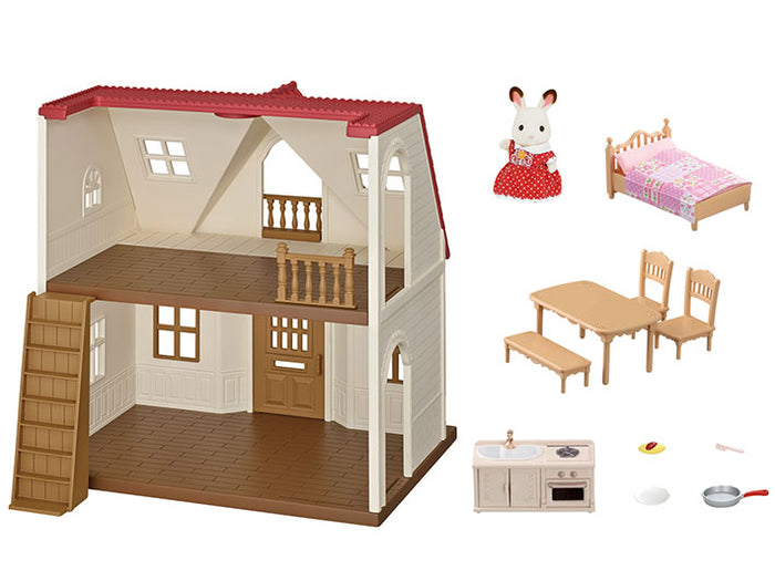 Calico Critters Red Roof Cozy Cottage Starter Home