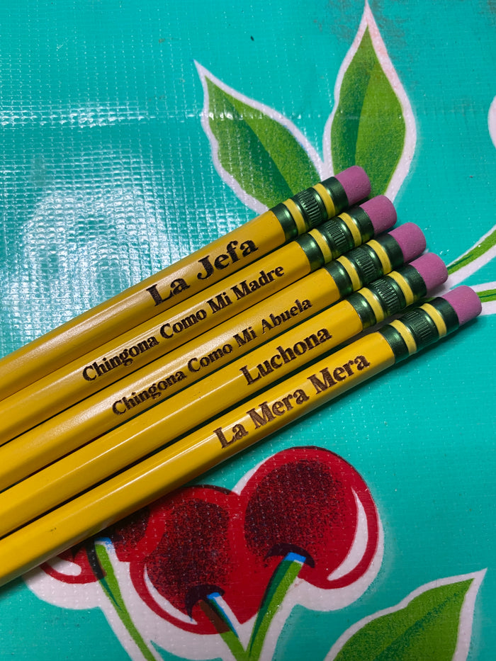 Fierce Mujer Engraved Pencil Set