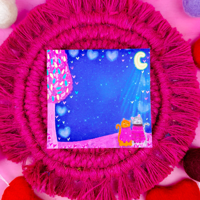 Kitties in Love Sticky Notes 3" x 3"