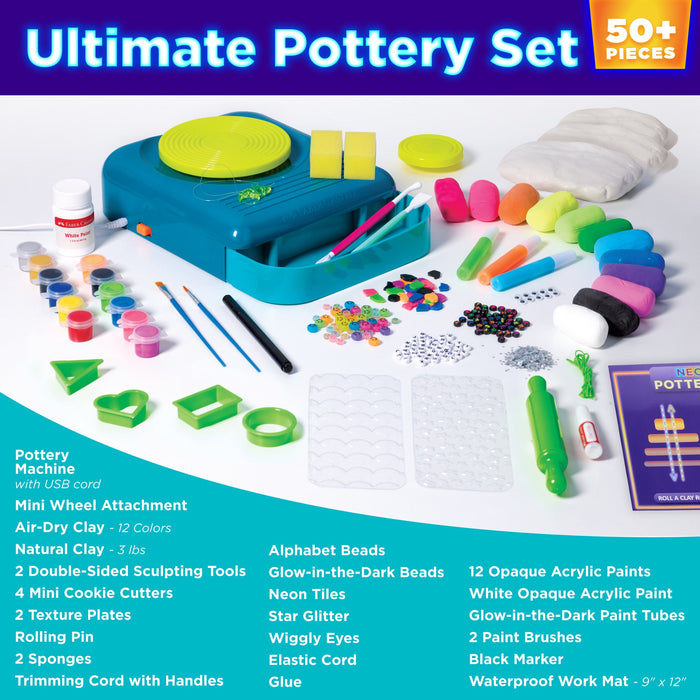 Neon Glow Pottery Studio