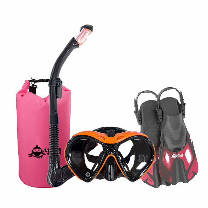 Orange / Black & Pink - L/XL / Pink