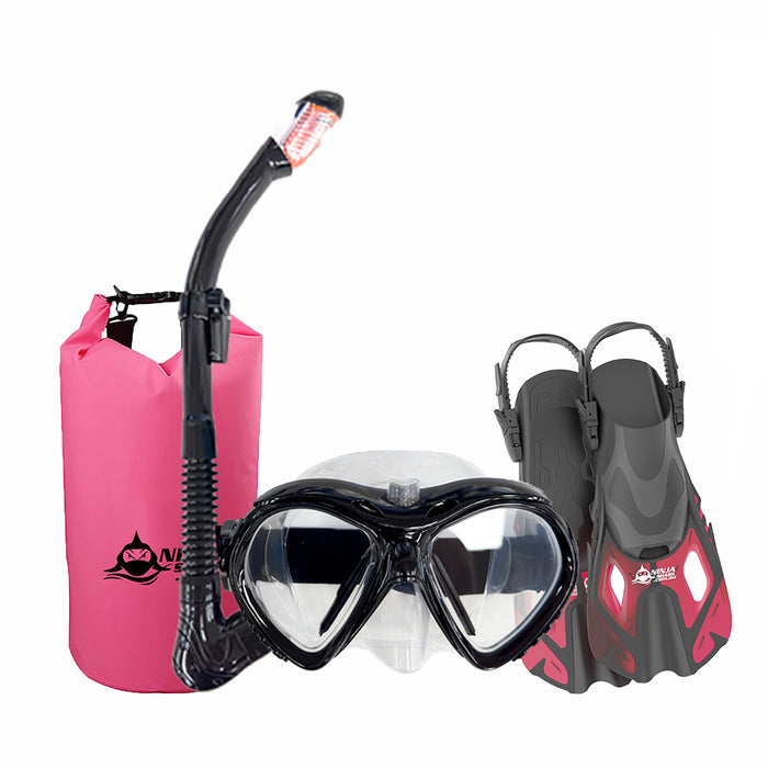 Black / Black & Pink - L/XL / Pink