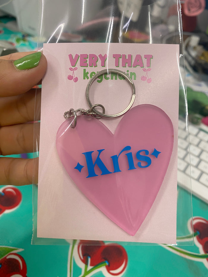 Personalized Heart Keychain