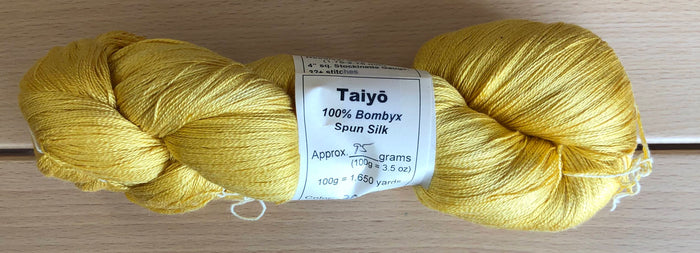 Taiyo 100% Bombyx Spun Silk Yarn 30/2   cones and skeins