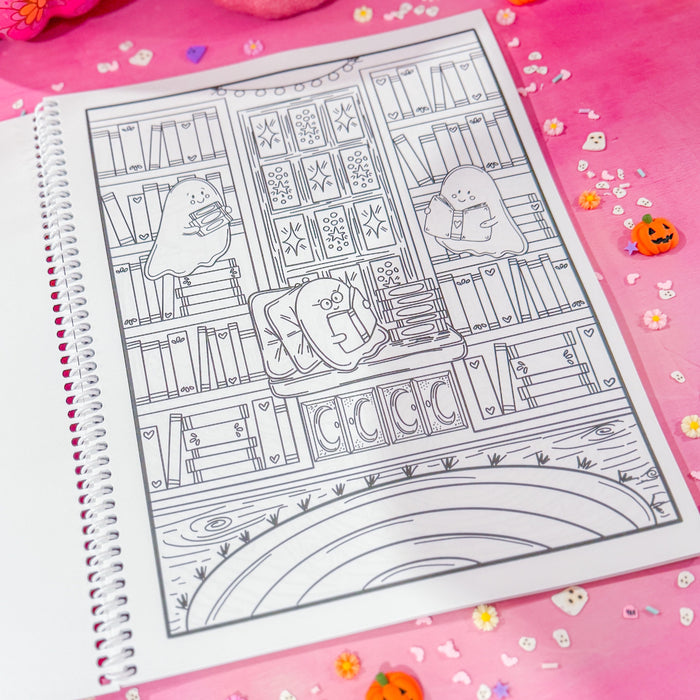 The Haunted Library Coloring Book