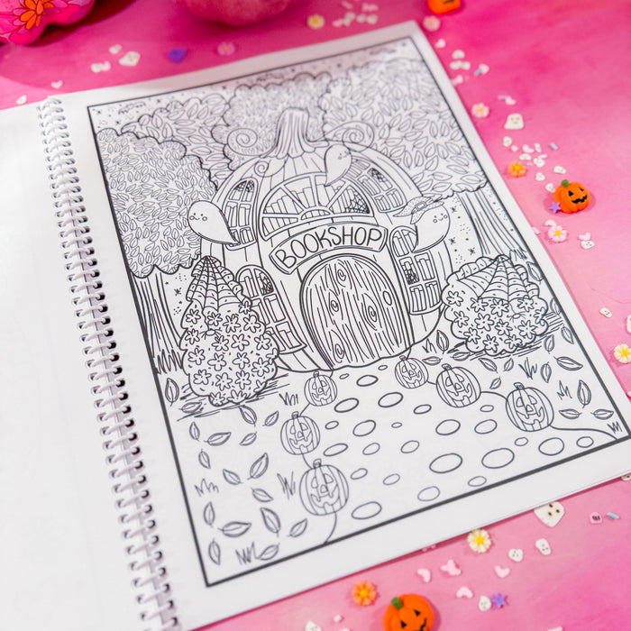 The Haunted Library Coloring Book