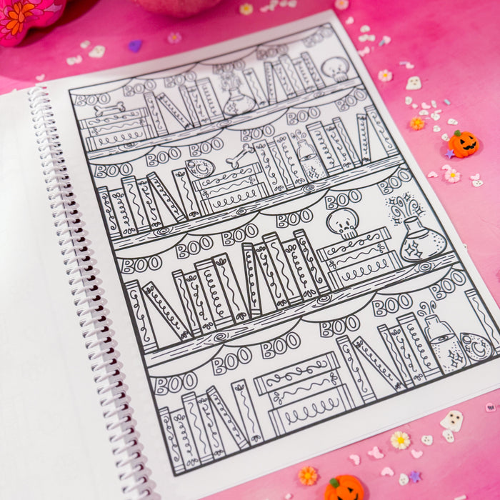 The Haunted Library Coloring Book