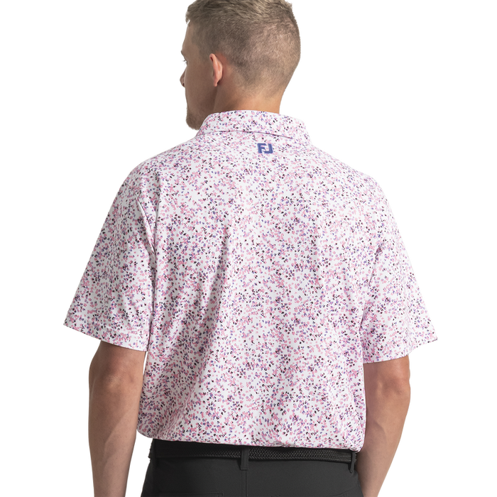 Watercolor Floral Pique - White / Pink Pop / Vivid Violet