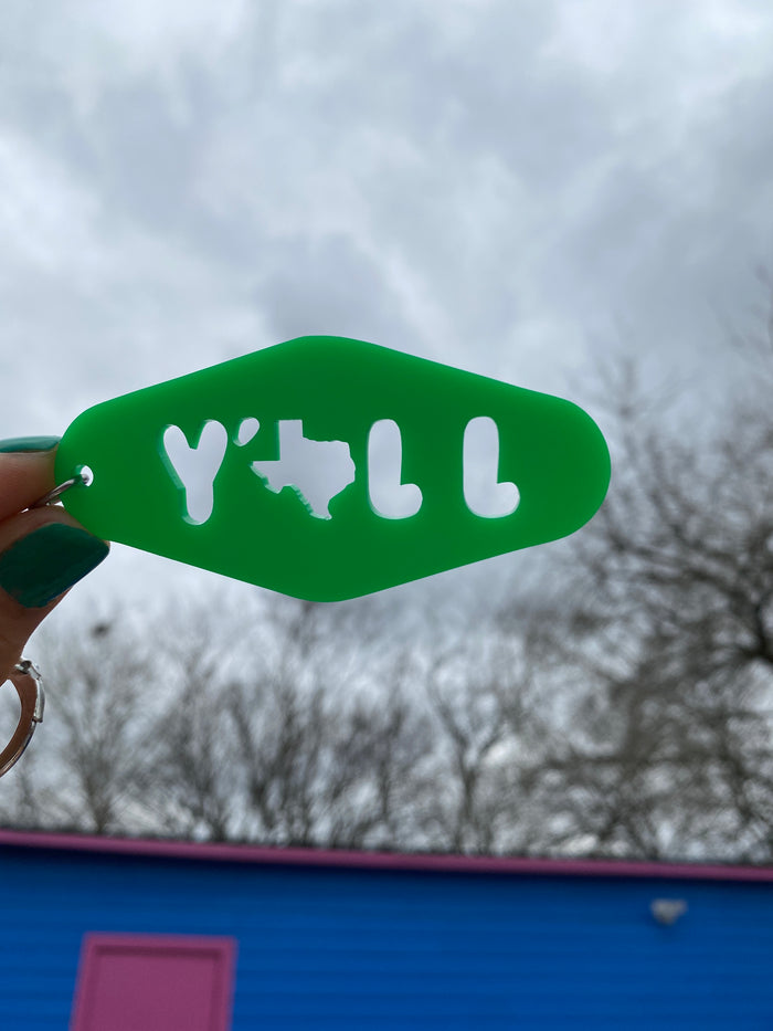 Y'all Texas Hotel Keychain